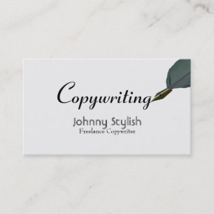Freelance writer and copywriter elegance business card