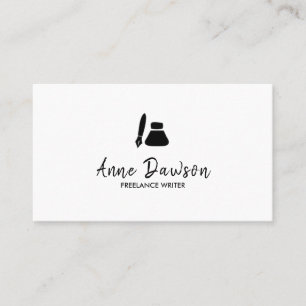 Freelance Writer, Author, Modern Professional Business Card