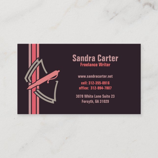 Freelance Writer Business Card (Front)