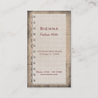 Freelance Writer Business Card