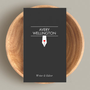 Freelance Writer Calligraphy Fountain Pen Business Card