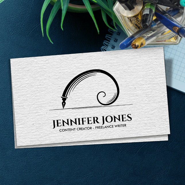 Freelance Writer Sacred Geometry Golden Spiral Business Card (Creator Uploaded)
