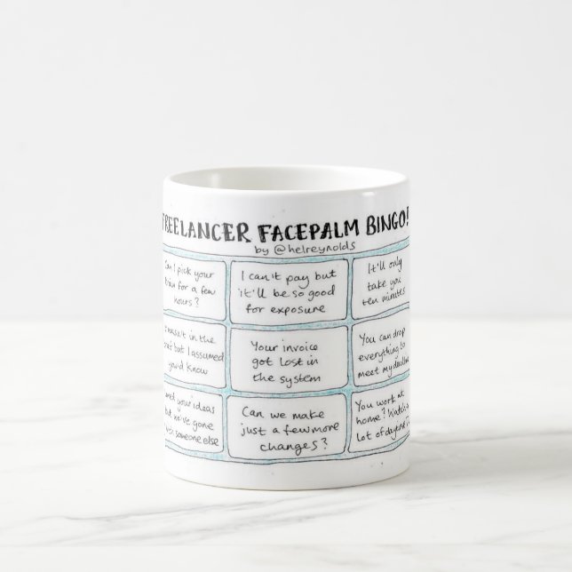 Freelancer Facepalm Bingo Mug (Center)