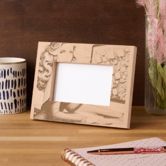  Freelancer's Glow: Empowered Beaut Girl at Work Etched Frames