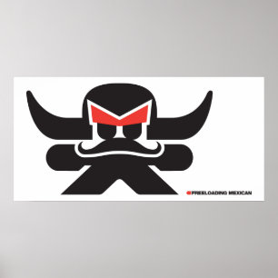 Freeloading Mexican - black Poster