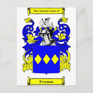 Freeman (English) Coat of Arms Postcard