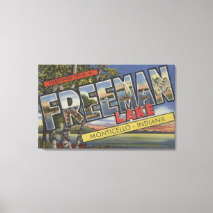 Freeman Lake - Large Letter Scenes Canvas Print