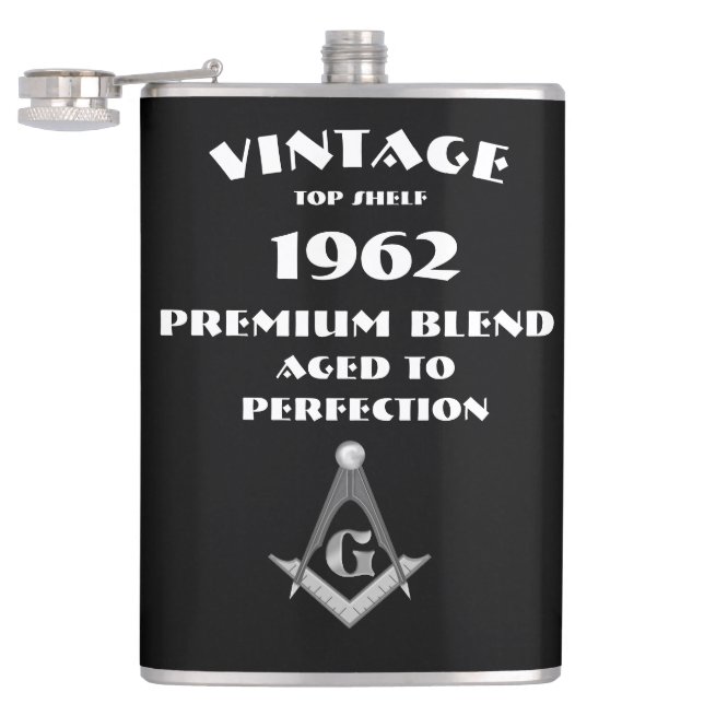 Freemason Birthday  Hip Flask (Opened)