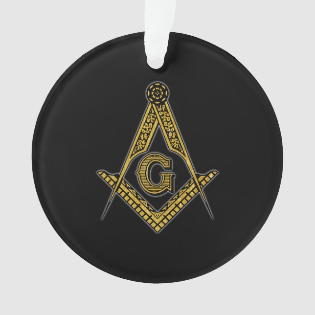Freemason (Black & Gold) Ornament (Front)