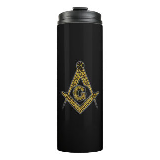 Freemason (Black & Gold) Thermal Tumbler