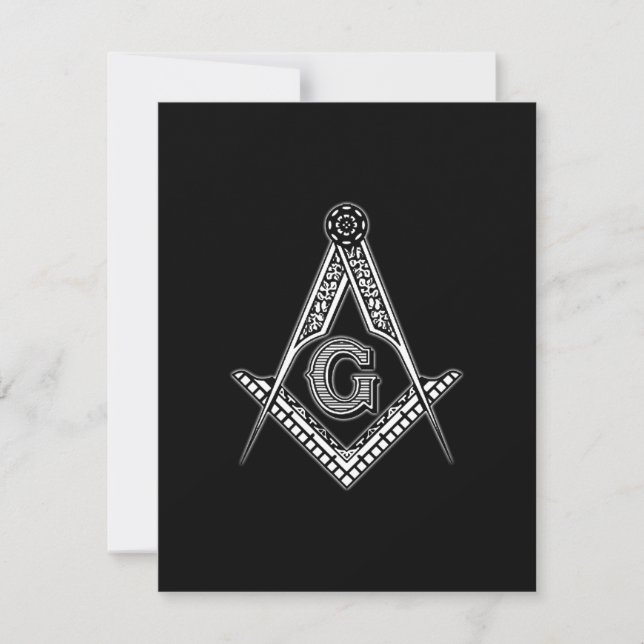 Freemason (Black) Thank You Card (Front)