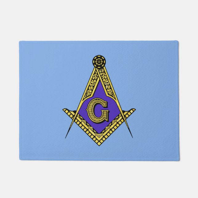 Freemason (Blue) Doormat (Front)
