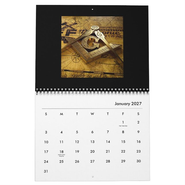 Freemason Calendar (Jan 2027)