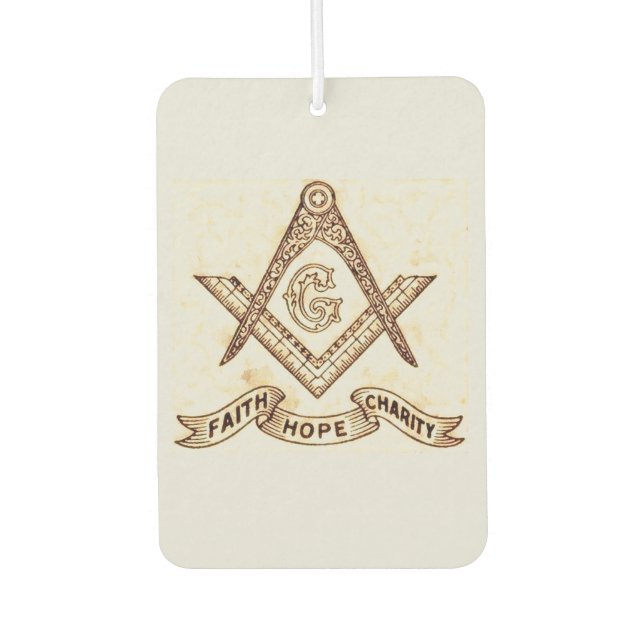 Freemason Car Air Freshener (Front)