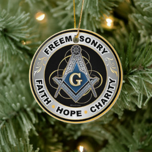 Freemason Ceramic Tree Decoration