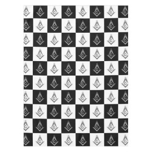 Freemason Checkered Pattern Tablecloth