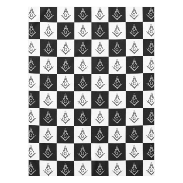 Freemason Checkered Pattern Tablecloth (Front)