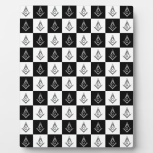 Freemason Chequered Pattern Plaque