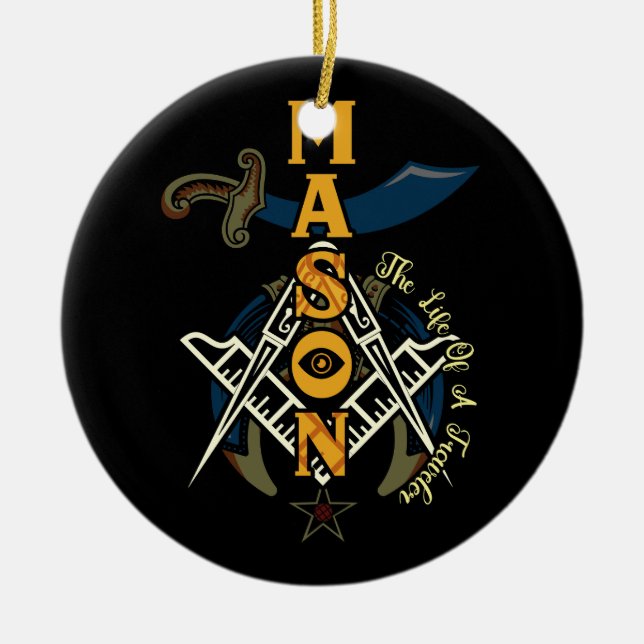 Freemason Christmas Noble Shriner Mason The Life O Ceramic Tree Decoration (Front)
