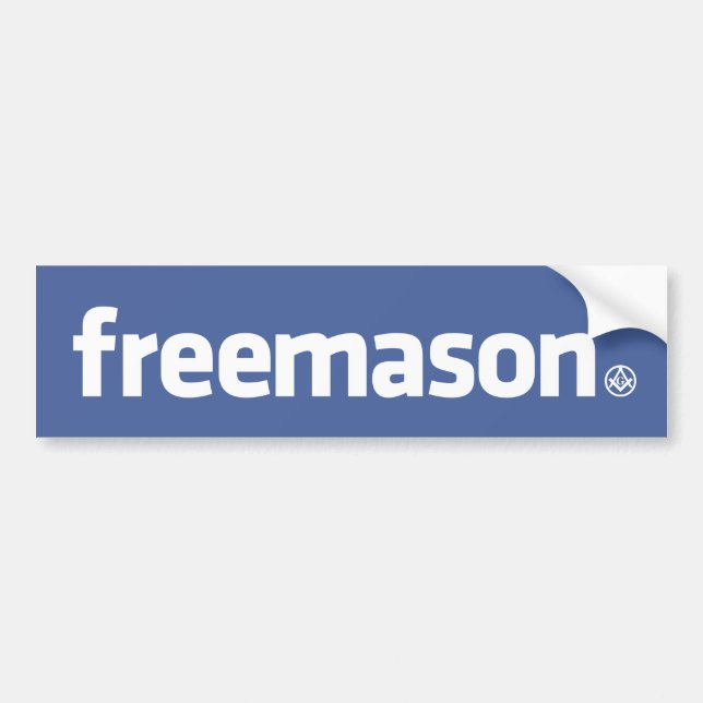 Freemason, Facebook style logo with small S&C Bumper Sticker (Front)
