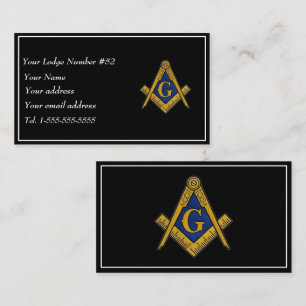Freemason Freemasonry Symbol Masonic Black Business Card