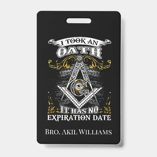 Freemason  ID badge (Front)