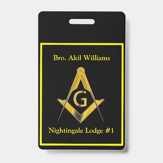 Freemason  ID badge (Front)