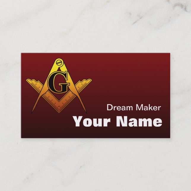 Freemason mark 1 business card (Front)