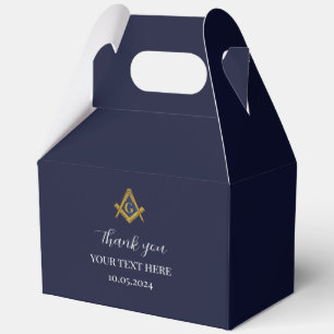 Freemason Masonic Blue Minimalist Elegant Modern Favour Box
