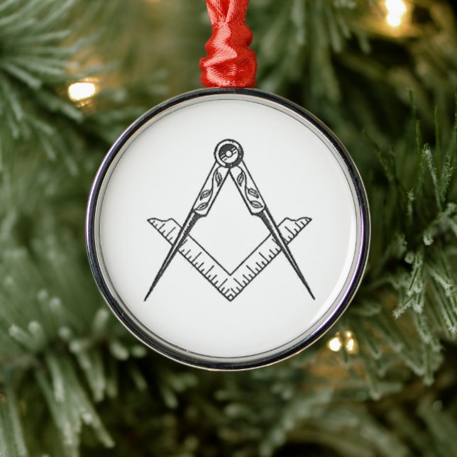 Freemason Masonic Christmas Wreath Rustic Metal Tree Decoration (Tree)