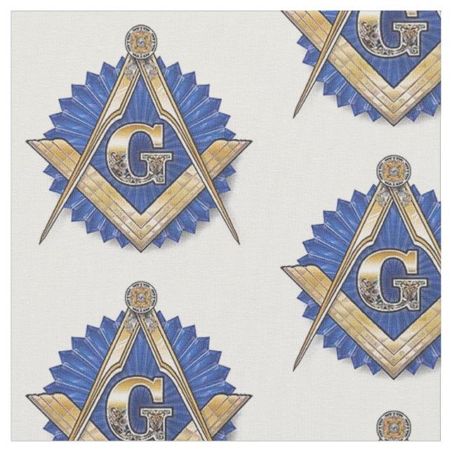 Freemason Masonic Fabric Blue Lodge (Close Up)