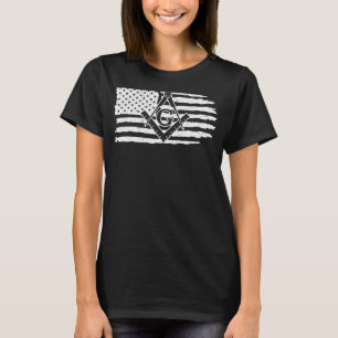 Freemason Masonic Fraternal Freemasonry USA Flag A T-Shirt