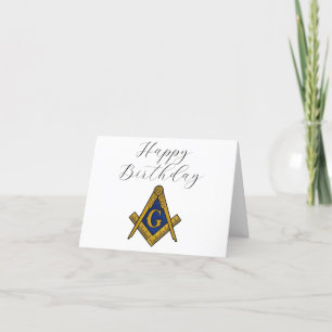 Freemason Masonic Mason Freemason Birthday Thank You Card
