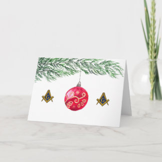 Freemason Masonic Mason Freemason Christmas Thank You Card