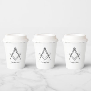 Freemason Masonic Masonry Symbol Mason Paper Cups