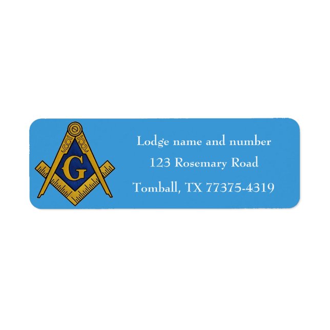 Freemason Masonic Square and Compass Blue (Front)
