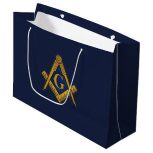 Freemason Masonic Square and Compass Freemasonry Large Gift Bag