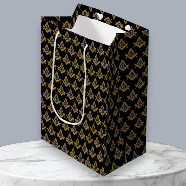 Freemason Masonic Square and Compass Freemasonry Medium Gift Bag (Creator Uploaded)