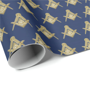 Freemason Masonic Square and Compass Freemasonry Wrapping Paper