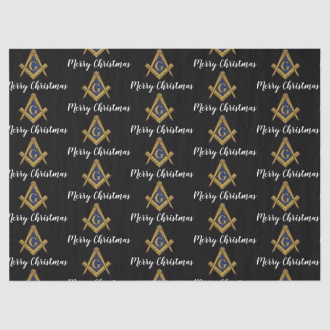 Freemason Masonic Square Freemasonry Christmas  Tissue Paper (Front)