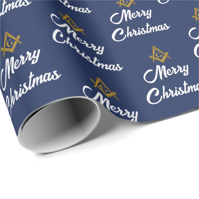 Freemason Masonic Square Freemasonry Christmas  Wrapping Paper (Roll Corner)