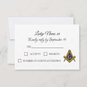 Freemason Masonry Masonic RSVP