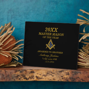 Freemason Master Mason Lodge Masonry Plaque