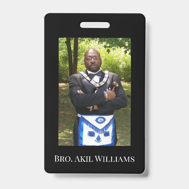 Freemason Photo ID Badge (Front)