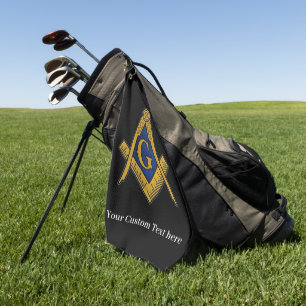 Freemason Square and Compass Masonic Gift Golfer Golf Towel