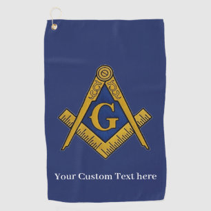 Freemason Square and Compass Masonic Gift Golfer Golf Towel