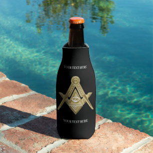 Freemason Square and Compass Masonic Masonry Bottle Cooler