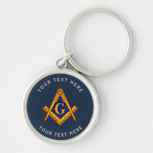 Freemason Square and Compass Masonry Masonic Key Ring