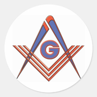 Freemason symbol classic round sticker