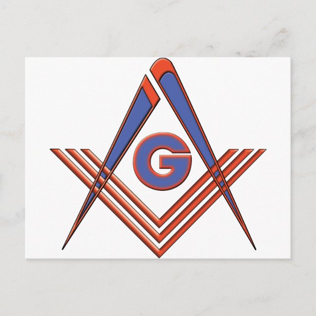 Freemason symbol postcard (Front)